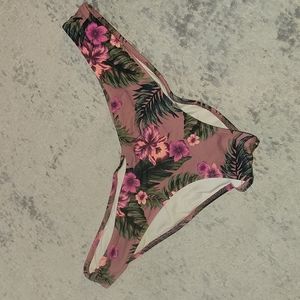 Victoria's Secret PINK floral runched bikini bottoms